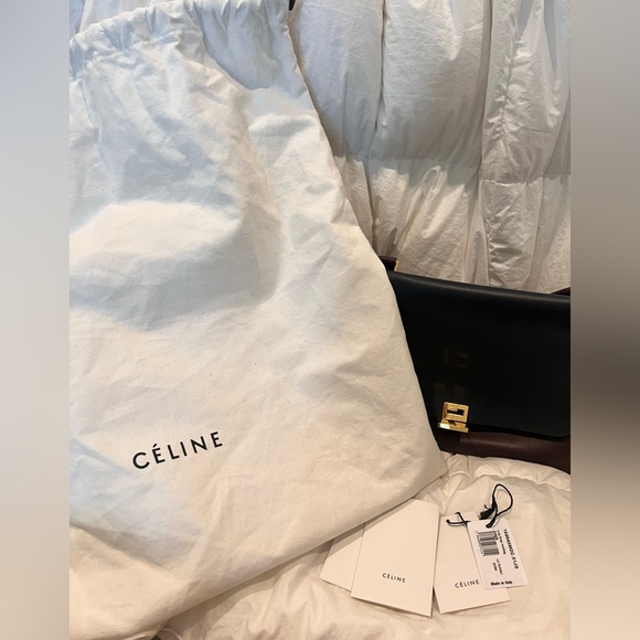 Celine trapeze medium, suede, olive black and brown - Picture 3 of 10